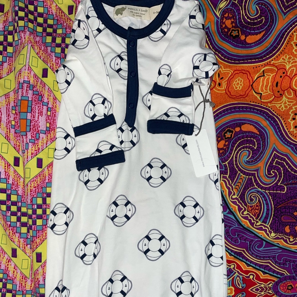 Monica and Andy sail gown